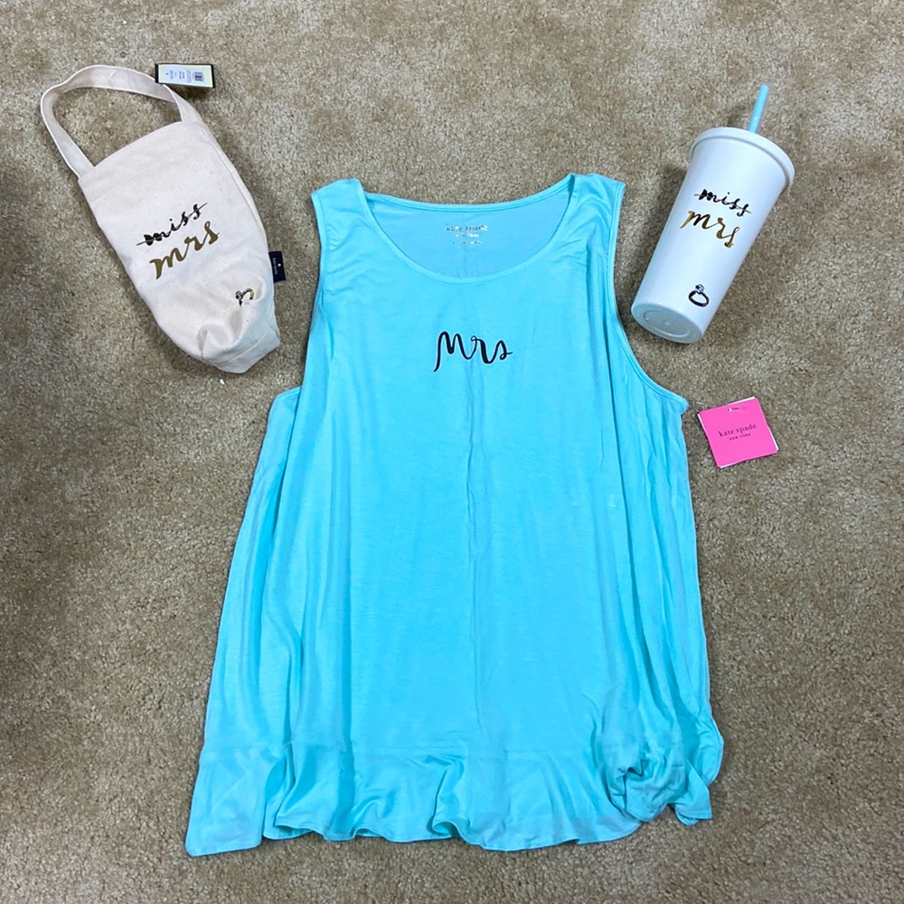 NEW Kate Spade Bachelorette Bridal Shower Engagement Wedding shirt wine tumbler